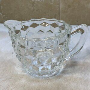 Vintage Jeanette Cubed Glass Creamer